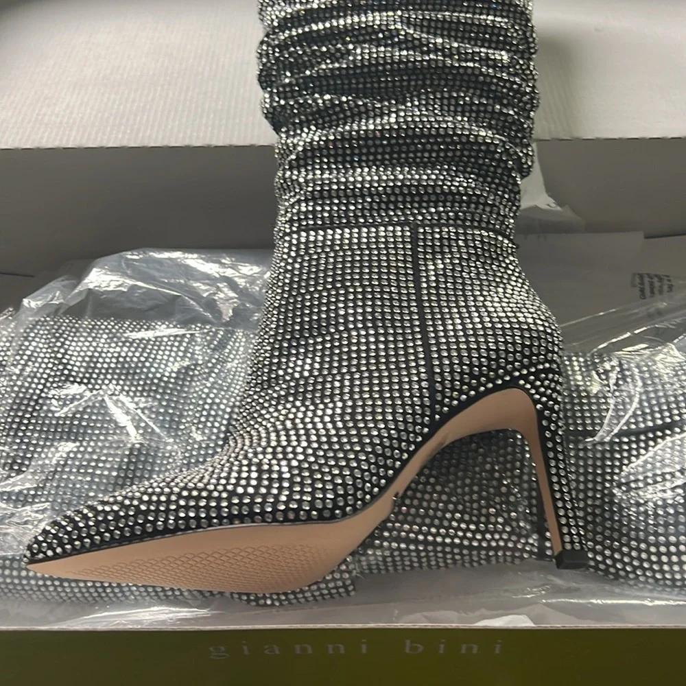 Gianni Bini Rhinestone Knee Boots - Picture 8 of 10